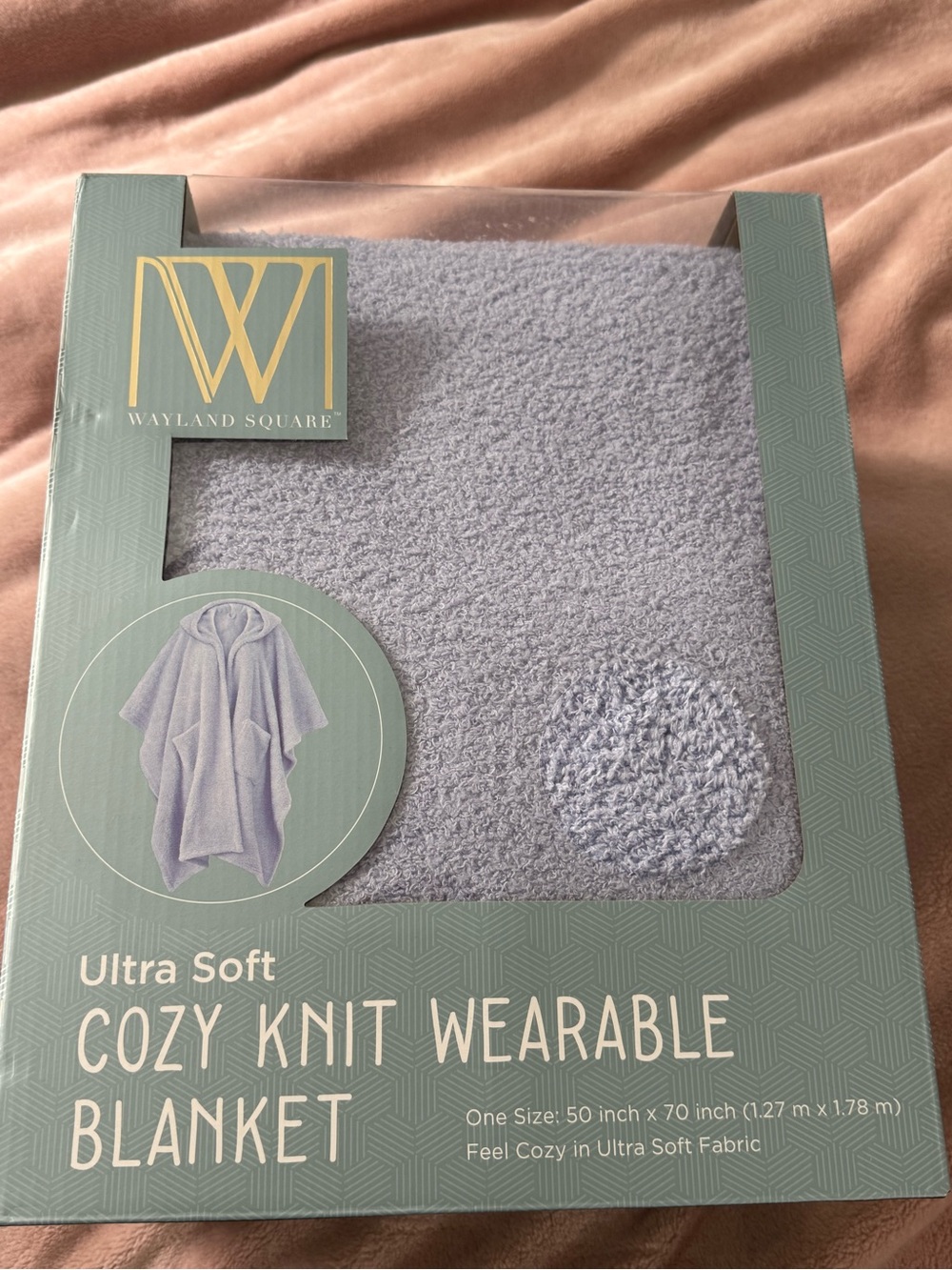 Wayland Square Ultra Soft Cozy Knit Wearable Blanket - Lavender